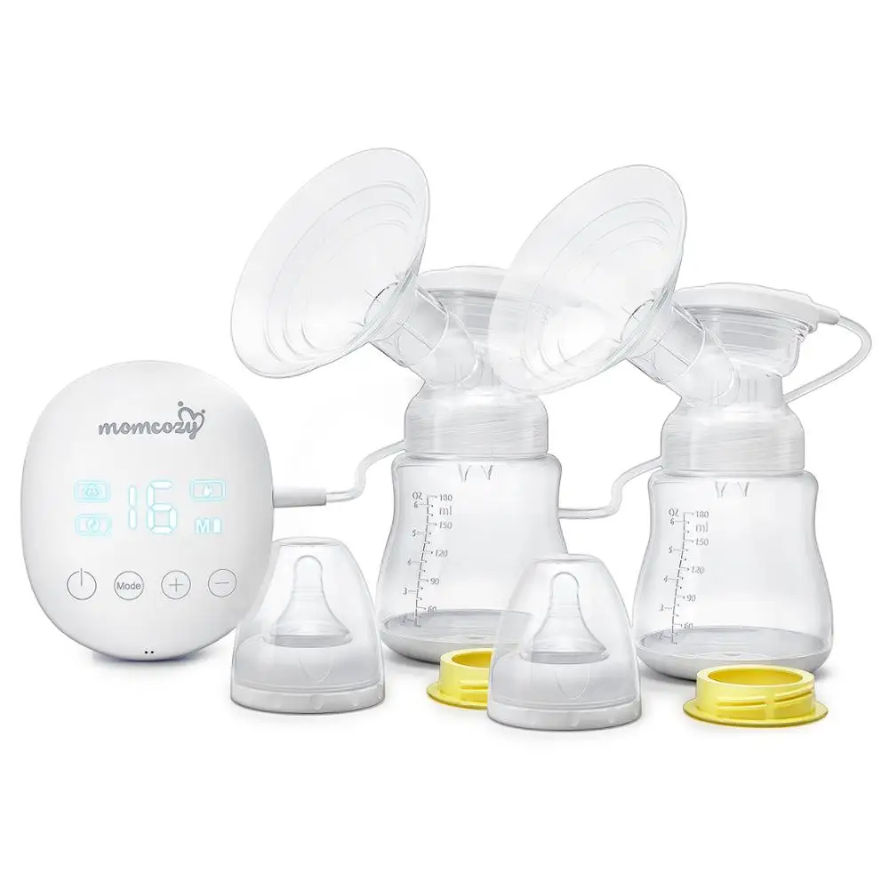 Momcozy Electric Double Breast Pump Automatic Hands-Free for Travel Powerful & Portable w/ 16 Levels Touch Screen Super-Quiet