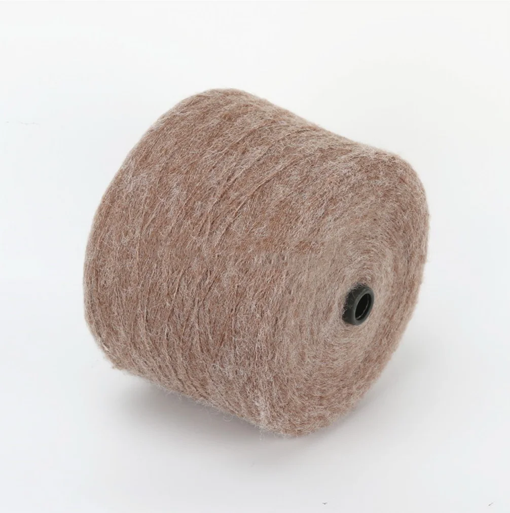 8.5s/1 -  35%alpaca 19%wool 40%nylon 6%spandex blended fancy melange yarn blanket cardigans for knitting weaving crocheting hand