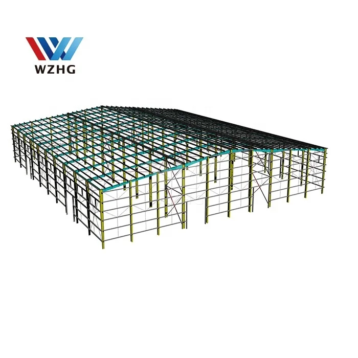 Large span heavy steel structure prefabricated workshop house building construction