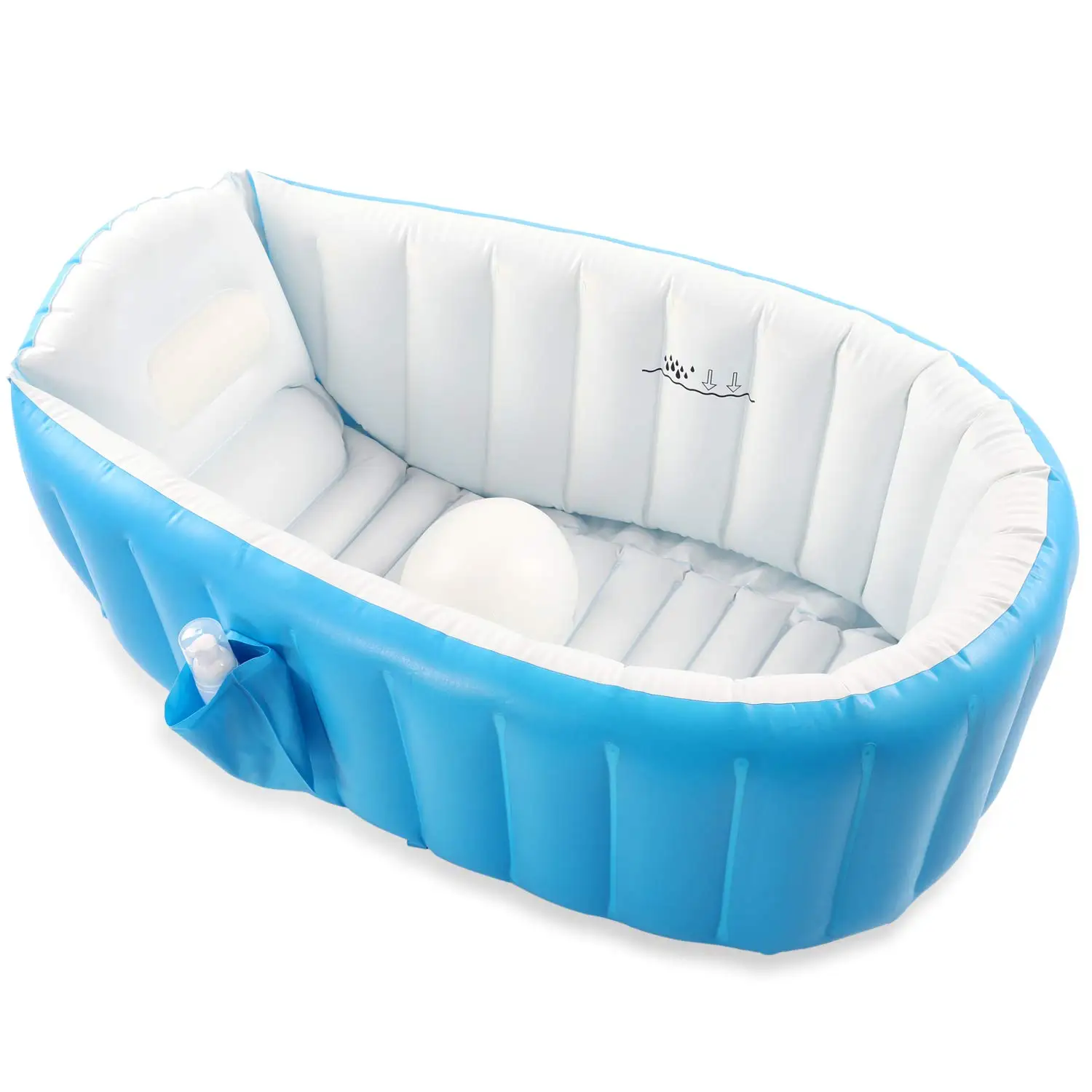 Non Slip Travel  Portable Infant Baby Inflatable Bathtub Toddler Bathing Tub Mini Air Swimming Pool Kids Foldable Shower Basin