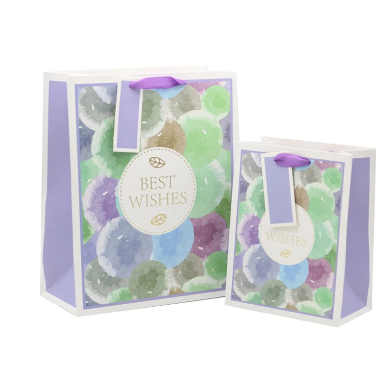 Hongxi OEM Popular Recycled Thank You Packaging Carrier Vocuum Packing Gift Paper Tote Bag For Clothes Custom Print Logo Store