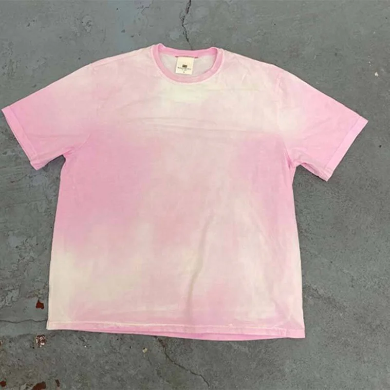 T Shirt Sun Faded Acid Washed Custom Vintage Distressed Men Sun Faded T Shirt