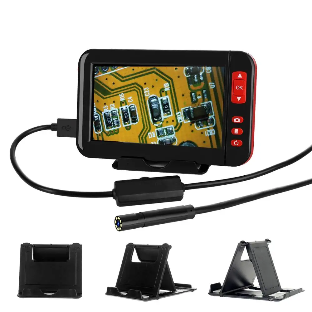 2 метров в длину, ультра тонкий жесткий провод камеры просмотра экрана эндоскоп