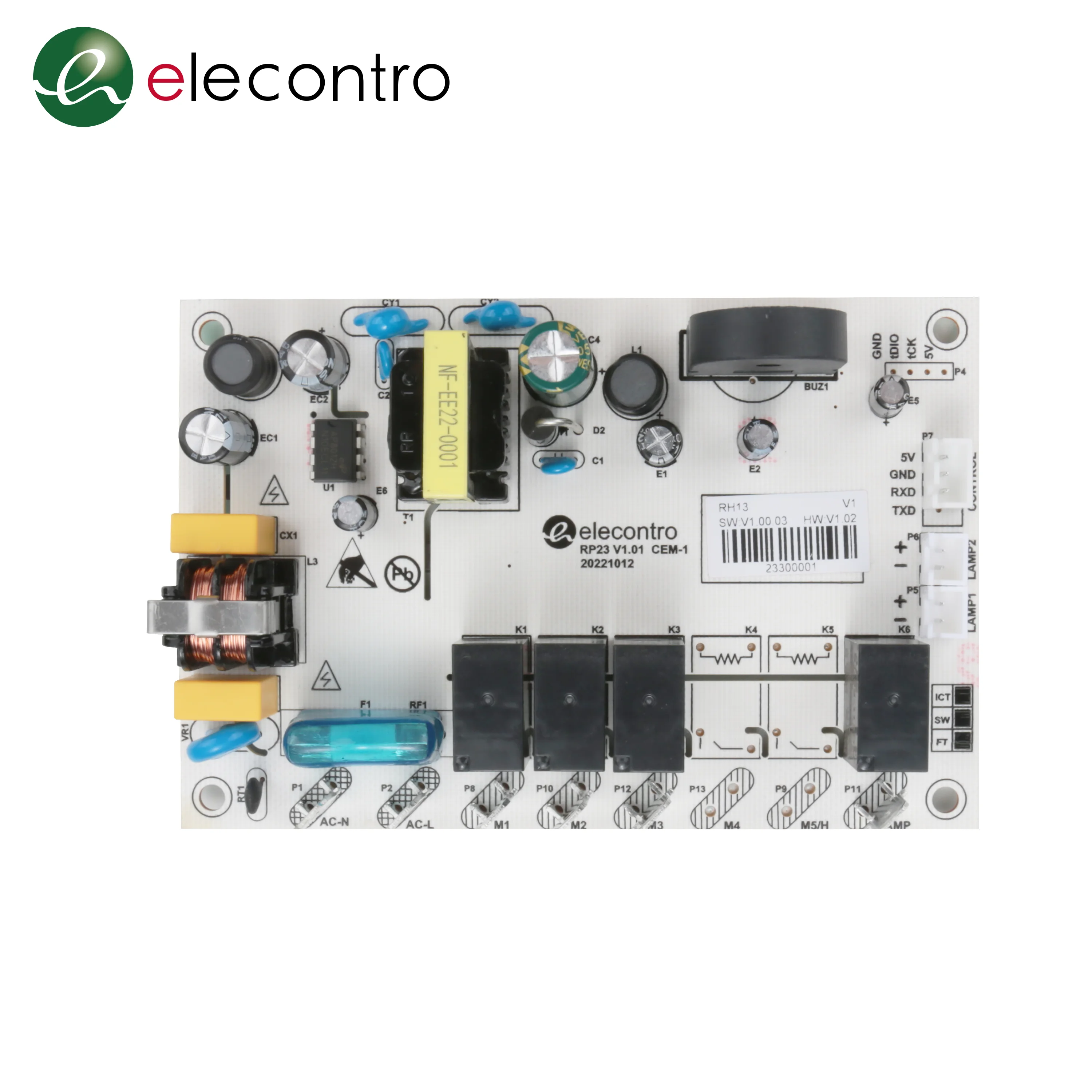 Electronic Touch 5-Key PCB Kitchen Cooker Hood PCBA Switch Control Panel