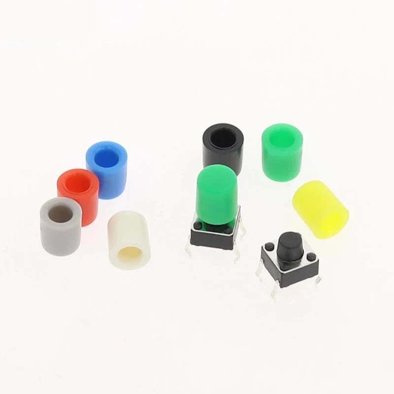 Free shopping 7 Color Plastic Cap Hat Kits G62 for 6*6mm Tactile Push Button Switch Lid Cover