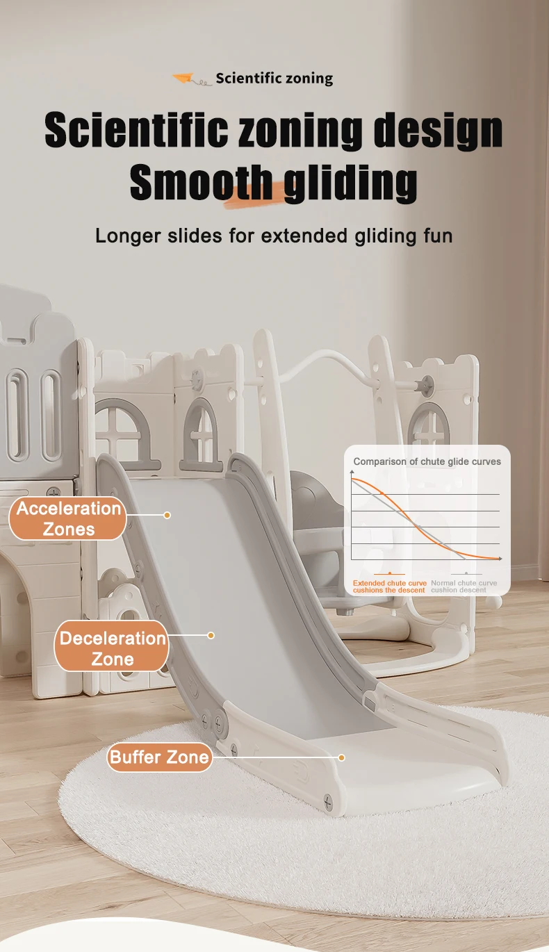 Toddler Slide Kids and Swing Set Baby Climber Play with Basketball Hoop Safety Indoor Playground