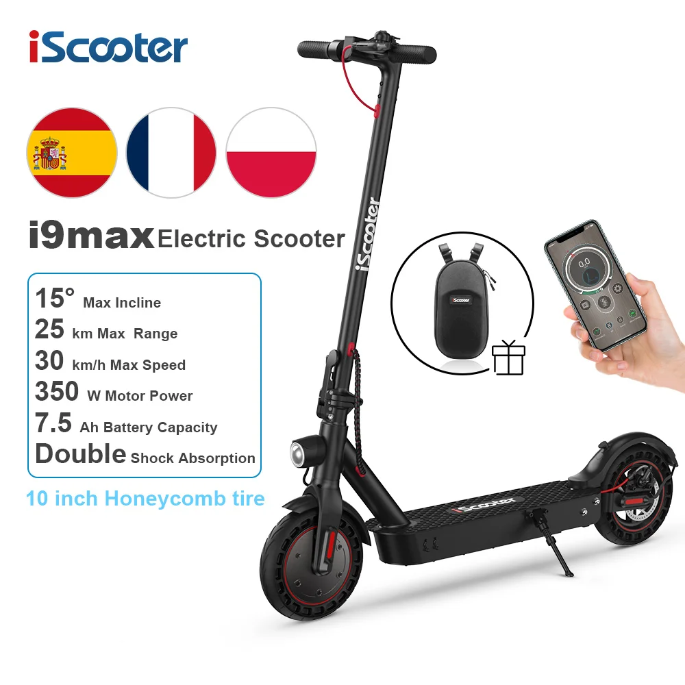EU warehouse iScooter i9/i9Pro/i9Max motos adulto patinete moto electrica e scooter fat tire electric bike scooter