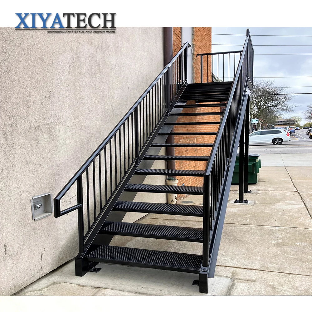 Glass Balcony Stair Railing Balcony Stair Railing Staircase Custom Aluminium Aluminum Steel Structure Railing Price Modern