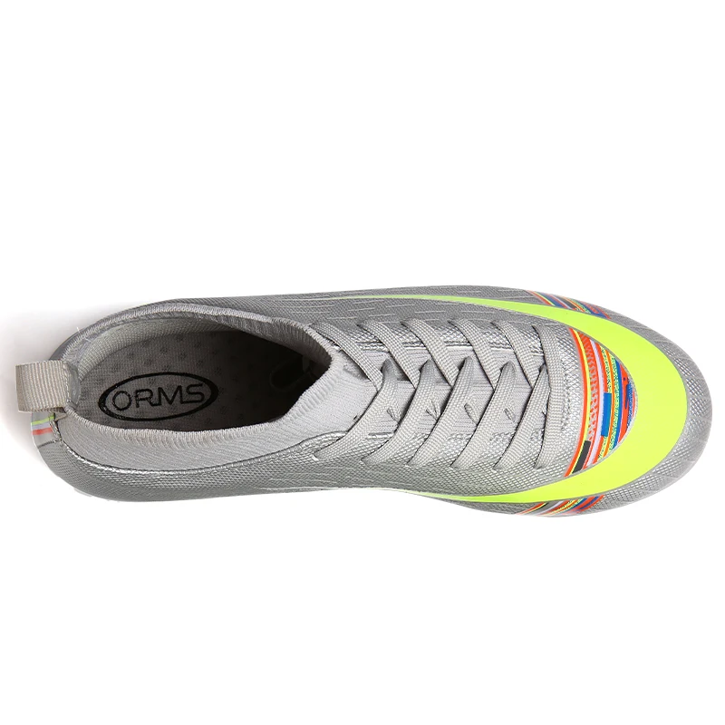 Factory OEM High Ankle Soccer Boots Sports Shoes for Men Football Boots Quality Cheap Outdoor PU Rubber Soccer Shoes Size 10 RTS