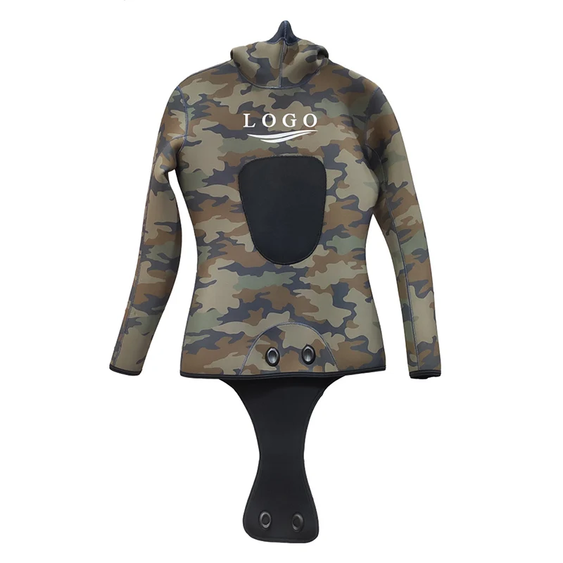 
Open Cell Spearfishing Load Pad Canyoning 7mm Camouflage Camo Dive Hooded Suit 7 Mm Wetsuits 