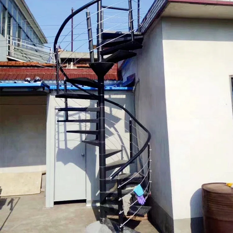 Modular Steel outdoor Decorative Spiral Staircase Design