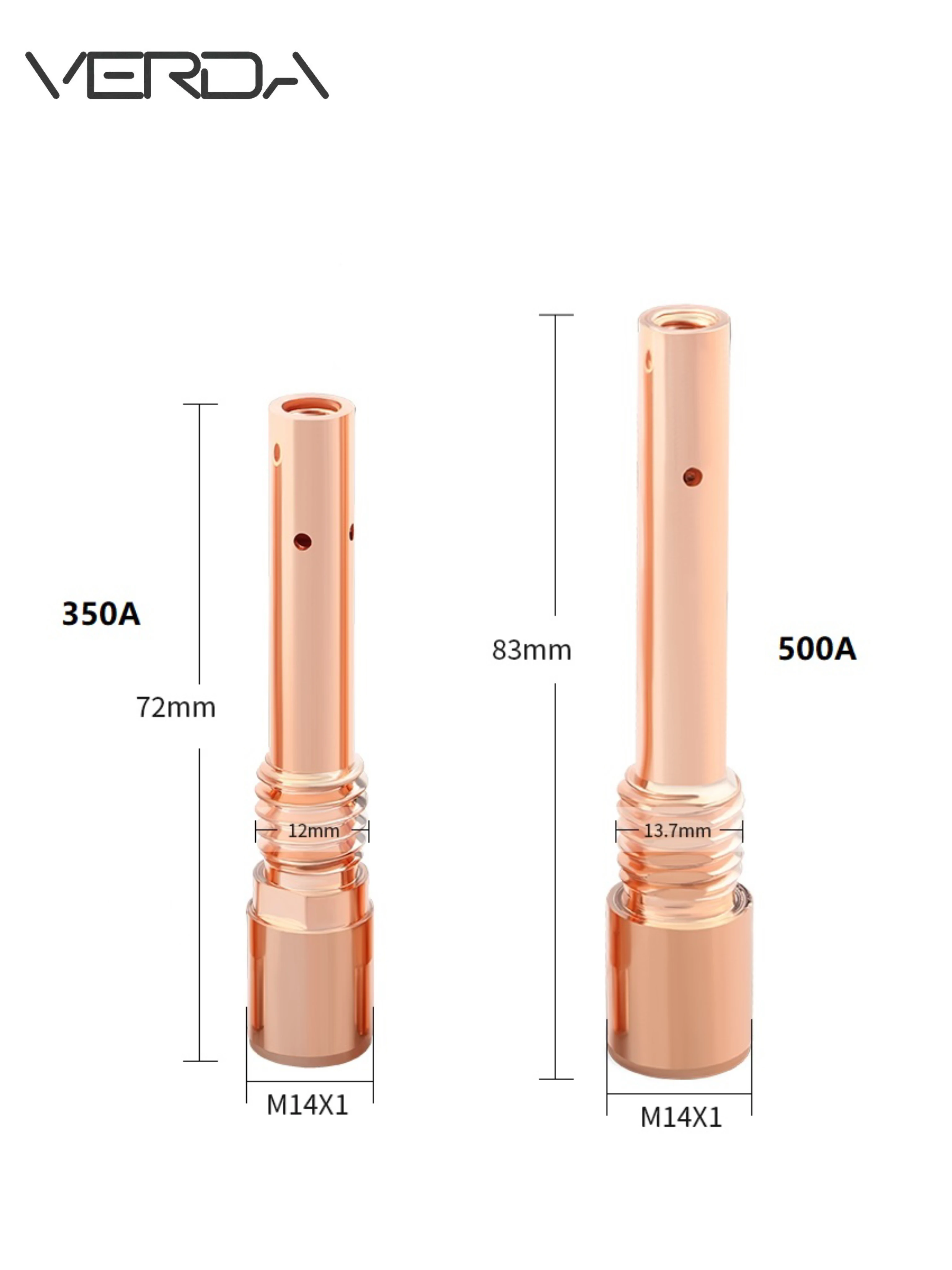 200A 350A 500A Welding Contact Tip Holder China Factory Wholesale Welding Torch Copper Contact Tip Holder