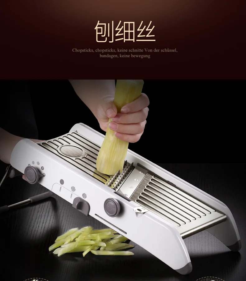 Adjustable Thickness Slicer Kitchen Stainless Steel Potato Cutter vegetable Chopper Grater Multifunctional Manual Cutter