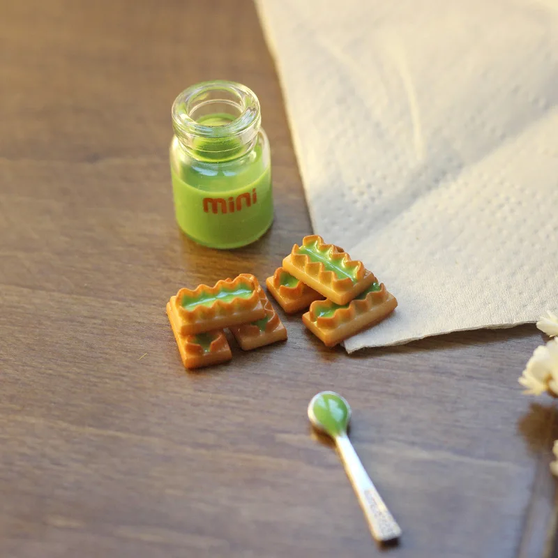 Xiaomiwu Restaurant Doll Accessories 1:12 Ature Dessert House Scene Model Mini Jam Cookie I129