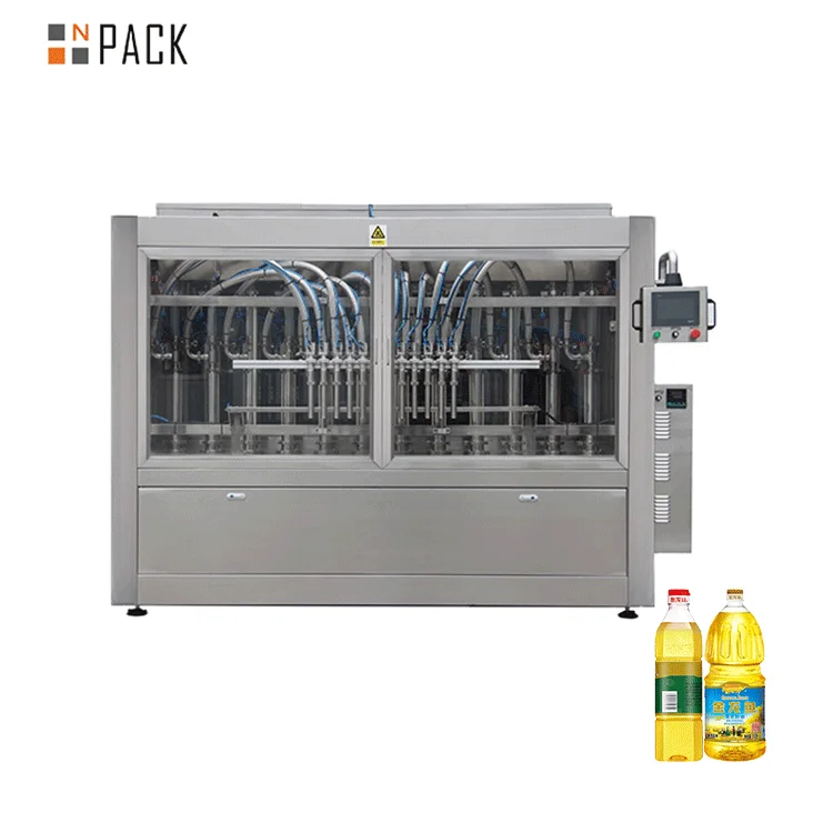 Automatic Piston 10 Nozzle Sunflower Olive Vegetable Groundnut Coconut Palm Peanut Edible Cooking Oil Bottle Filling Machine