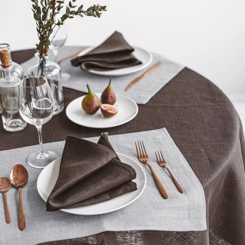 nordic natural custom embroidery christmas dining wedding decorative linen placemats