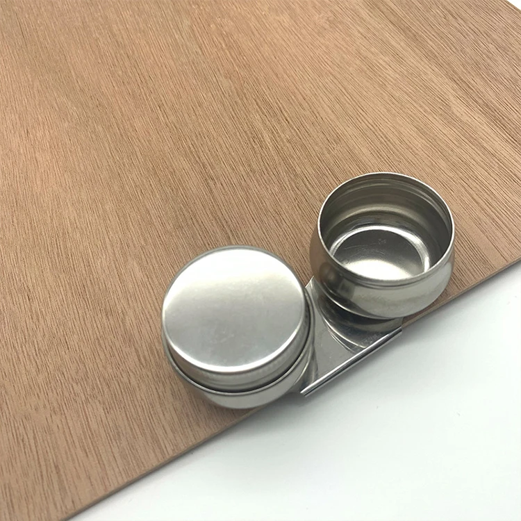 Art Supplies Tools Easy Clean Drum Shape Student Painting Oil Pot School Stainless Steel Palette Single Double Hole Dipper