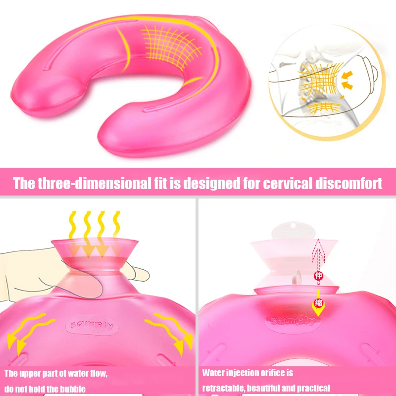 
pvc hot water bottle for neck and custom cover 