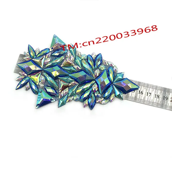 Wholesale Customized Iron on AB rhinestone Resin Patches Applique For Heat Transfer Clothing Shoe cellphone bags