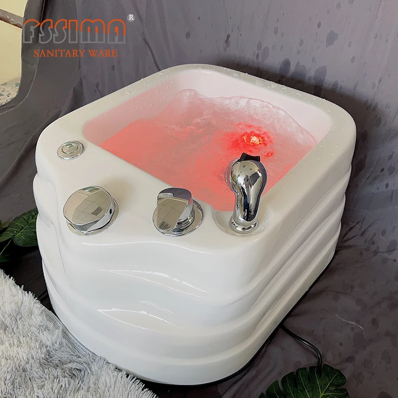Whole Sale Spa Sharon Foot Tub White Aacrylic Hot Tub Moveable Foot Spa Bathtub