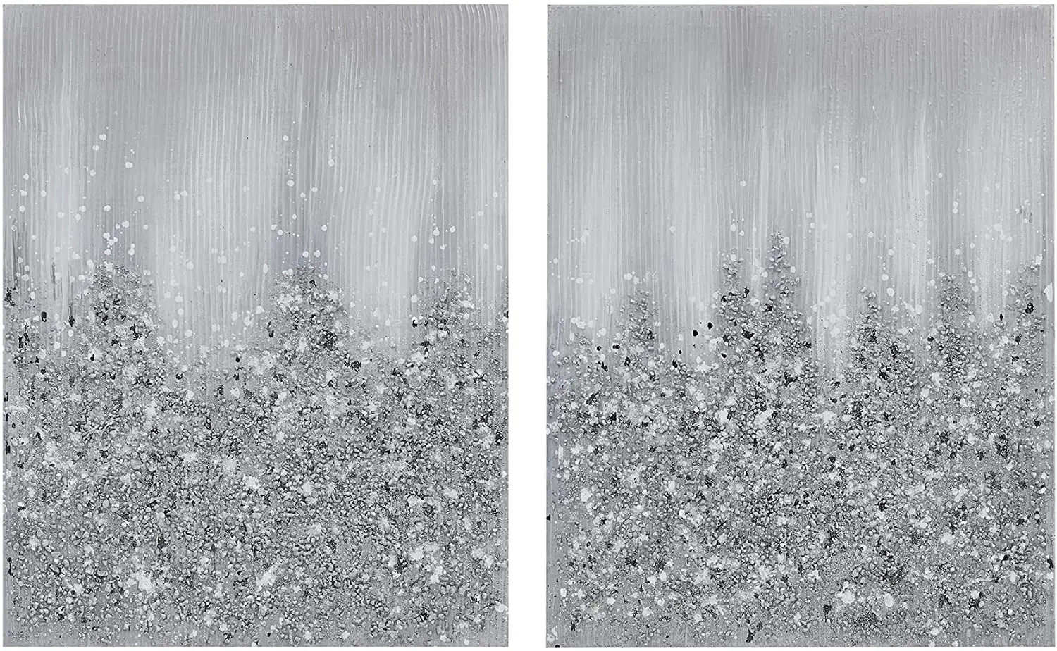 Wall Art Living Room Embellished Hand Metallic Canvas Home Accent Glitter Abstract Bathroom Bedroom Decor Painting