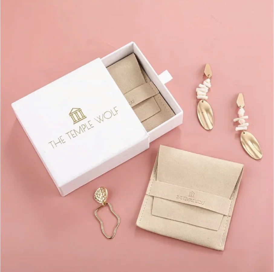 Luxury custom Logo Cardboard Jewelry Package Box Paper Earring Necklace Jewelry Packaging