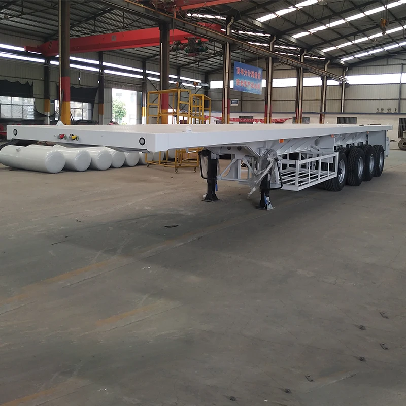 2 axis 3 axles 4 axles 40ton 60 ton 20ft flatbed semi trailer for sale