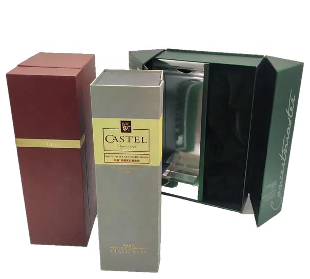 Wooden Box for Wine  Pine Wood Wine Boxes  Printed Paper Wine Boxes
