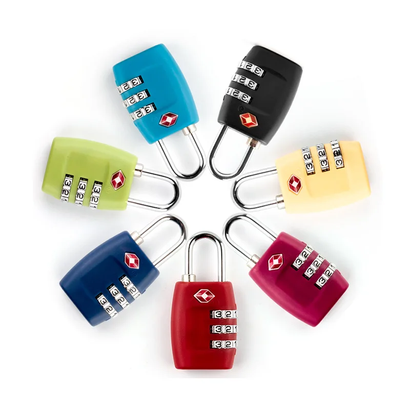 Customs lock padlock travel anti-theft 3 Digit Combination Steel Smart plastic Luggage TSA Travel Lock