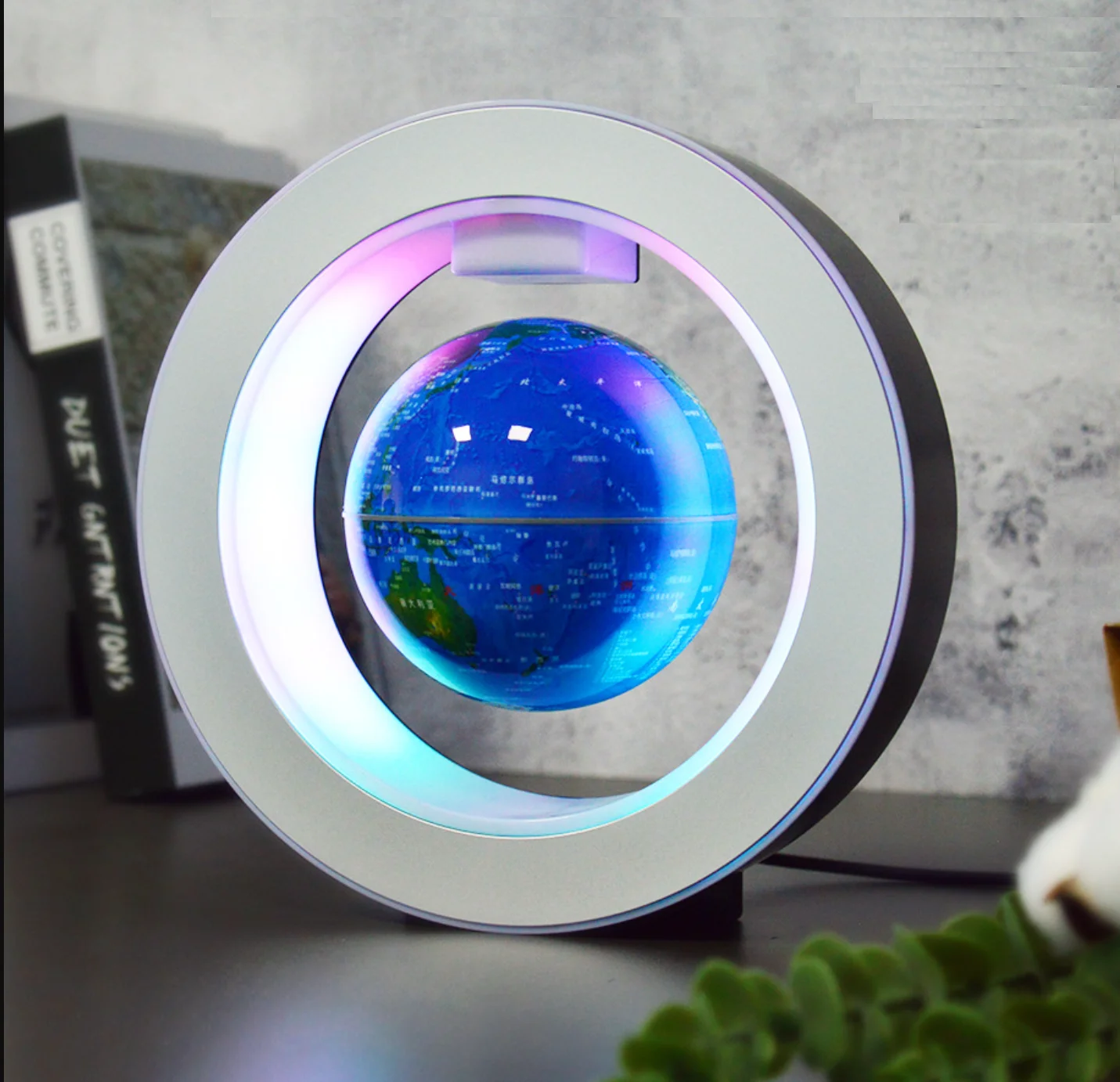 Лидер продаж, электронный светодиодный левитационный Магнитный Плавающий Шар O-образной формы, 4 дюйма, 6 дюймов