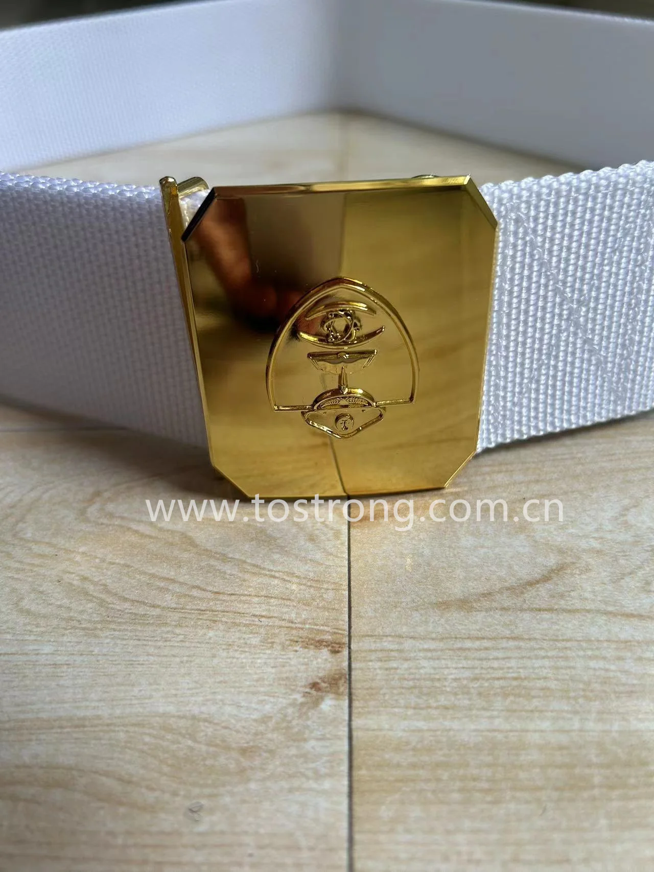 Wholesale custom belt buckle high quality fabric belts with metal buckle