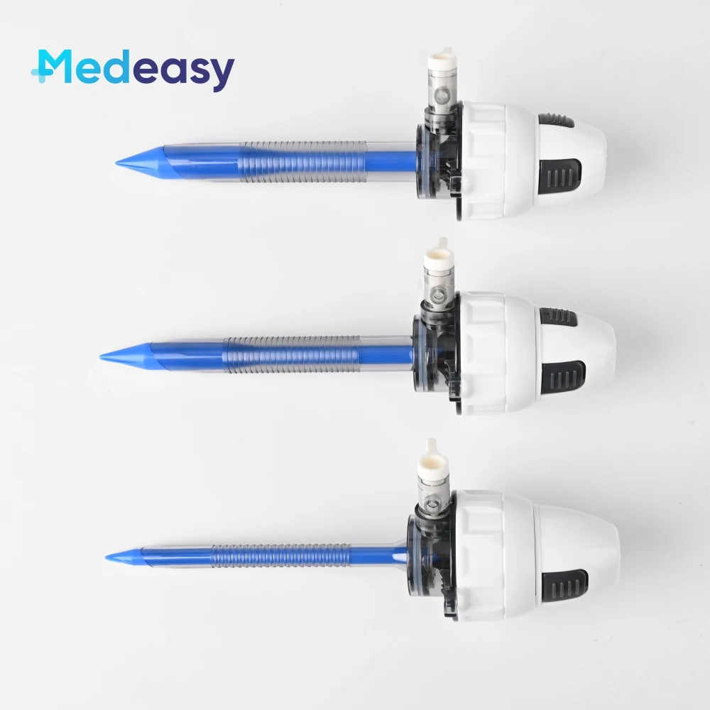 Medical Single Use Endoscopic Laparoscopy Trocar, Laparoscopic Disposable Trocar Bladeless 5mm 10mm 12mm