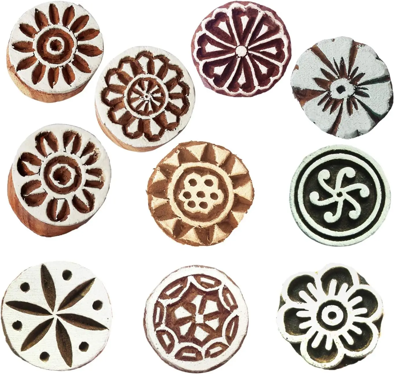 Manufacturer promotional high quality custom new style wooden henna mehndi stamp henna stamp instant henna tattoo stamp