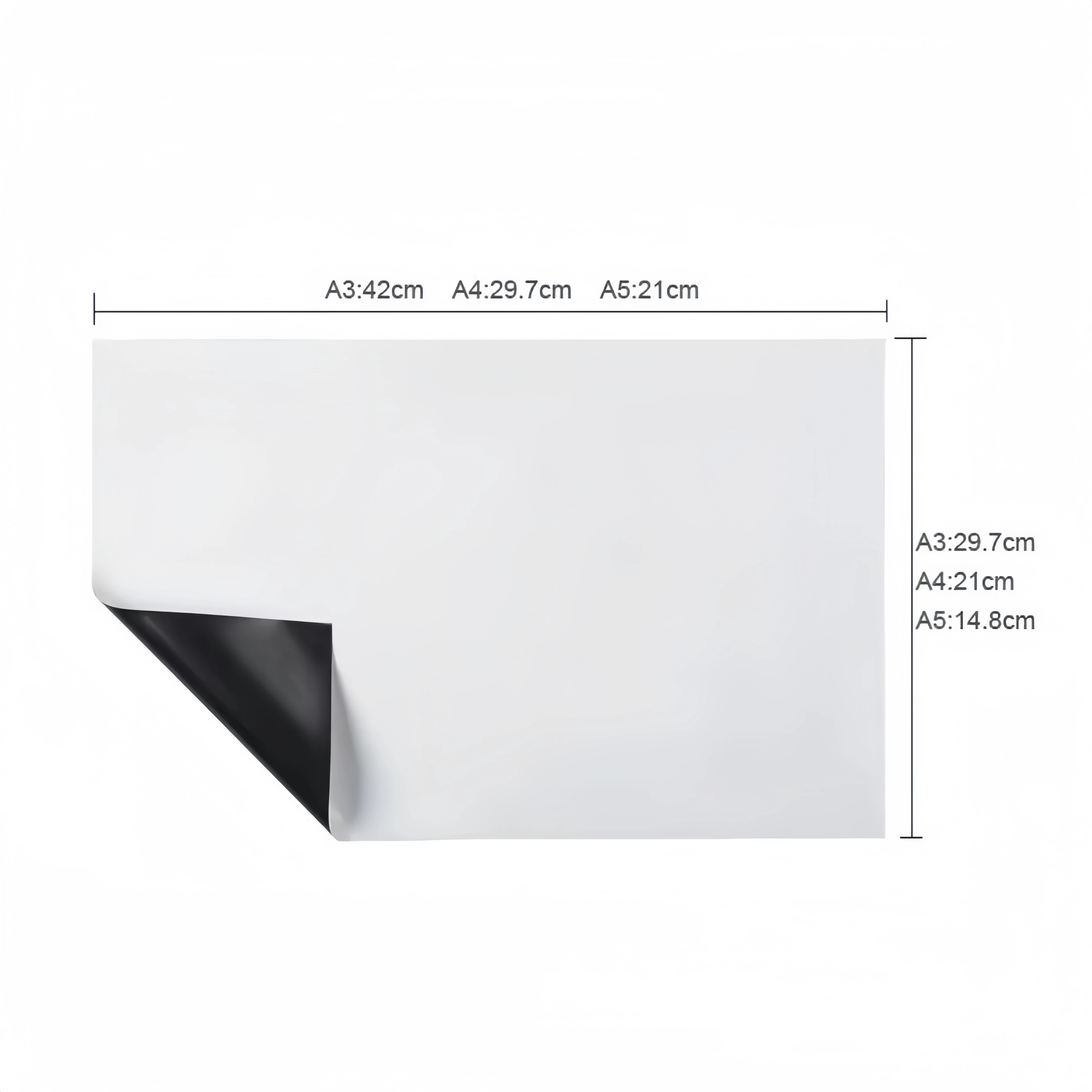 Magnetic dry erase whiteboard paper self adhesive whiteboard easy to write and clean dry erase board for Kids Office Home