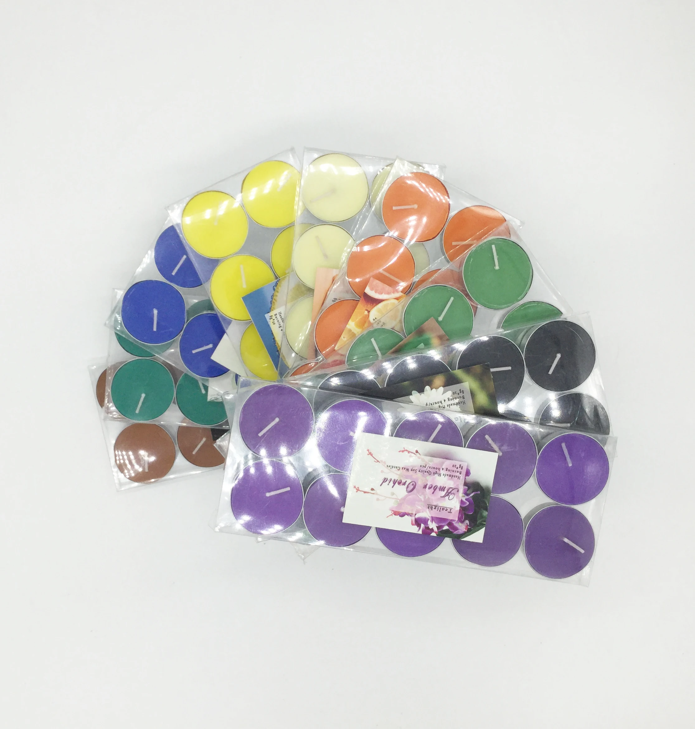 Custom Wholesale  Luxury Gift Packing Wedding Candle Set Lavender Tea Lights Paraffin Wax Candle