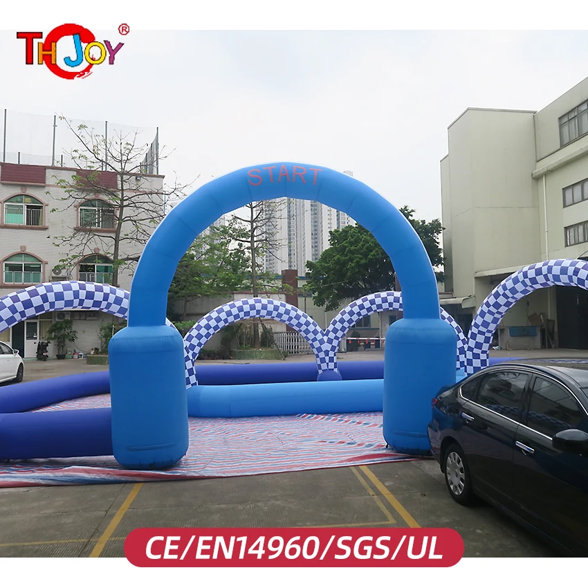Exciting 20x10m Inflatable ATV GoKart Air Racing Track for Thrilling Races and Events