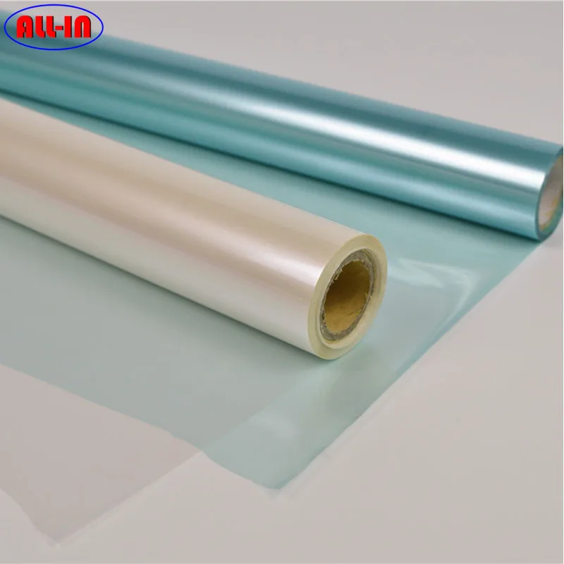 Pvc self adhesive transparent glitter thermal lamination film