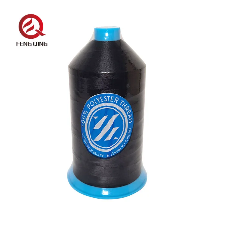 AA Grade 10% Oiled High Tenacity 150D/3 Polyester Thread in Bulk Bright Sewing Thread with king Spool 1kg/cone