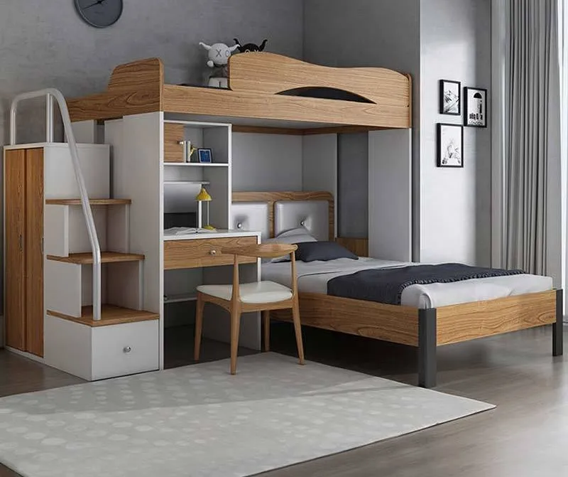 Up and down children multifunctional adult combination bed under desk splint kids bunk bed