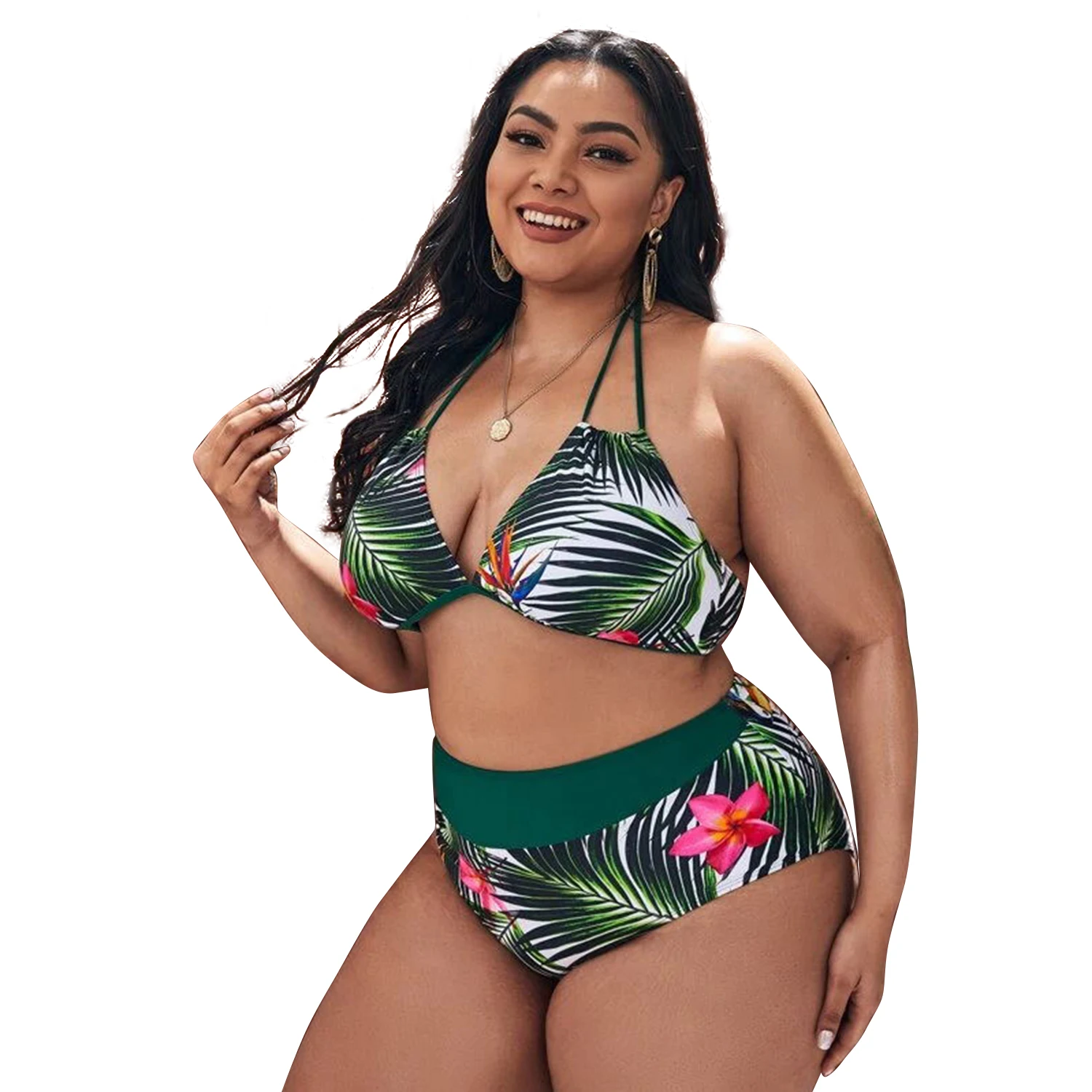 
Dropshipping fast shipping printing love&roses swimsuit women bikini Swimwear & Beachwear in Summer and winter 