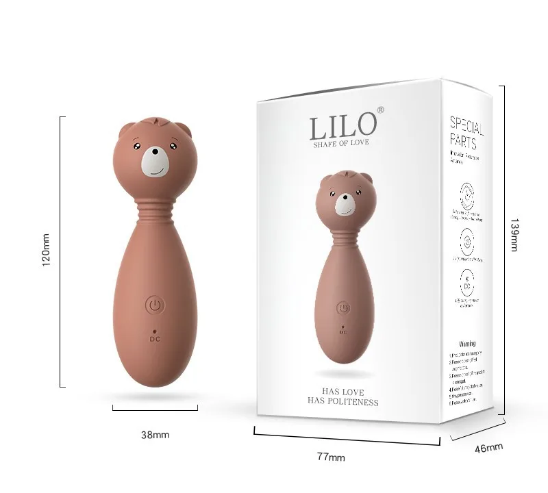 LILO симпатичный медвежонок вибратор секс-игрушка для пар