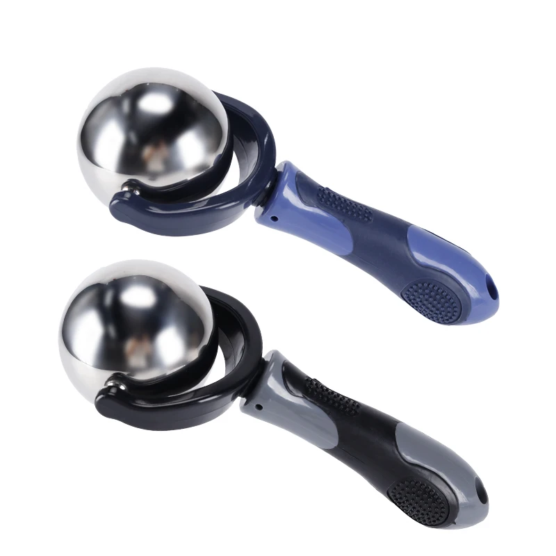 customization Hand-held Stainless Steel Ice Roller Massager With Handle Relaxes Muscle pain Cold Physiotherapy Massage Ball