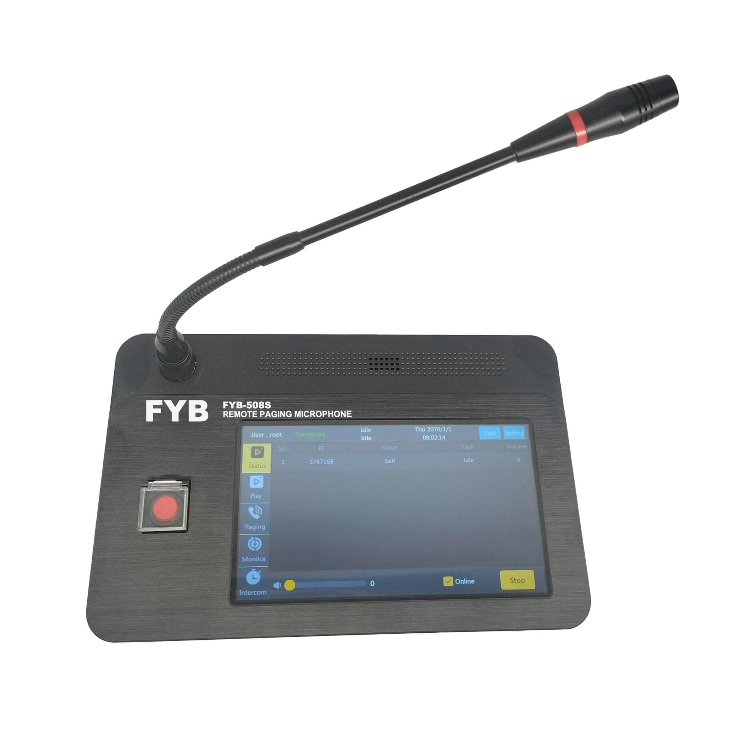 CCTV intercom paging audio Announce system IP PA sound mic zone separate USB music play IP speaker amplifier