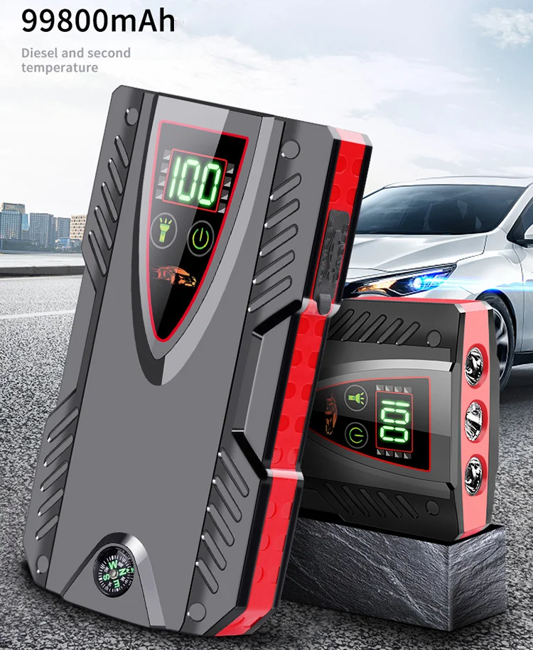 Multi-function Battery Portable 12v Car Jump Starter 99800mah Portable Battery Charger Car Starting Device Emergency Tool