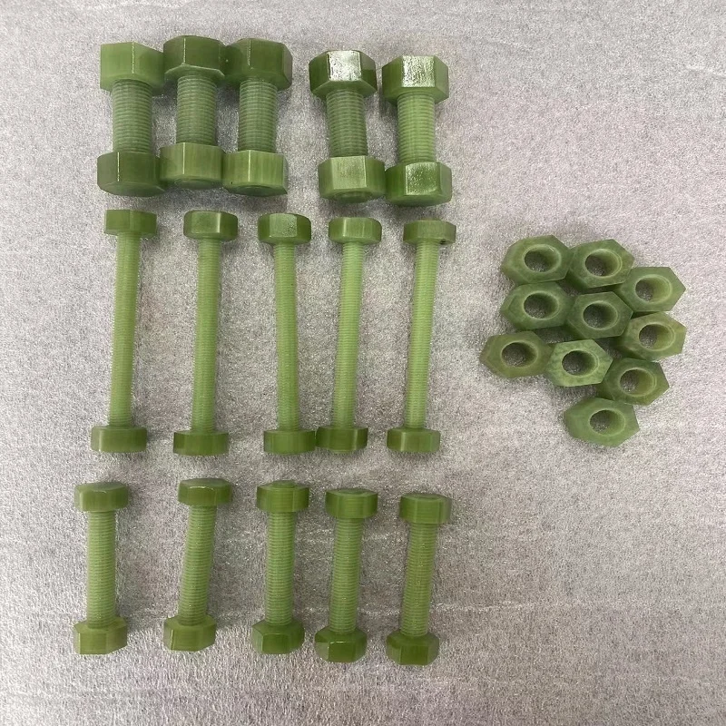 fiberglass and epoxy resin threaded rod frp insulation nut and bolt