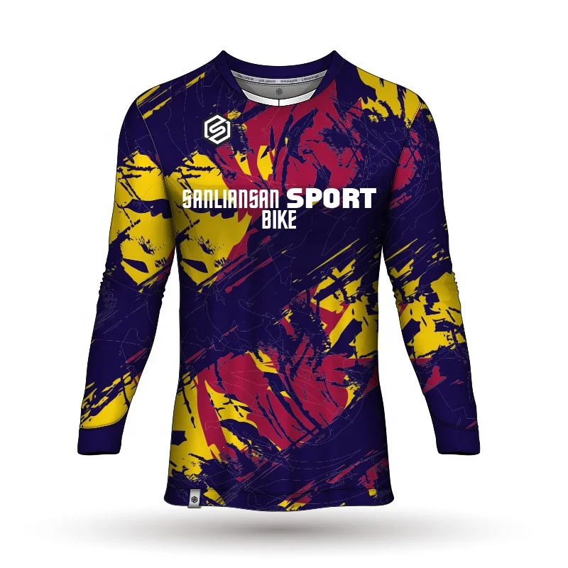 Sublimate Motorcycles Racing Shirts Long Sleeve Jersey Off-road Bike Shirt Bicycle DH Clothes
