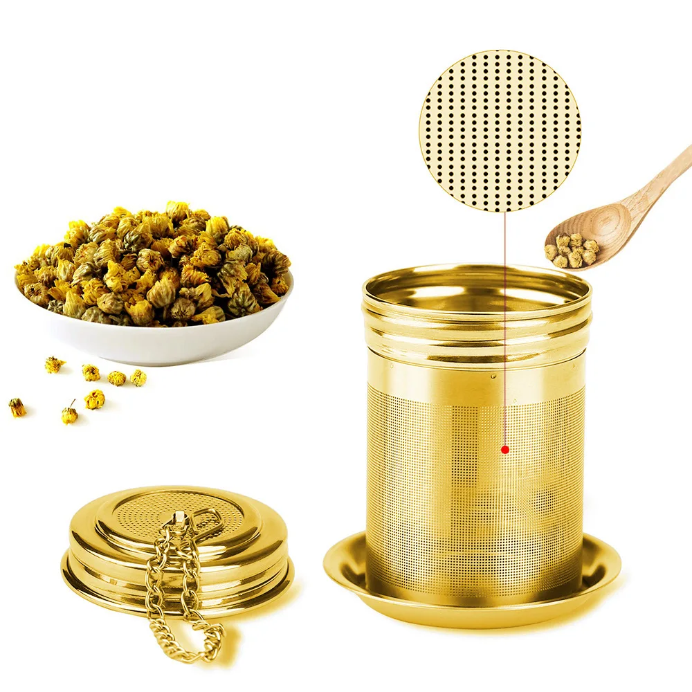 colorful box packing two sets of loose leaf stainless steel tea infuser filter strainer