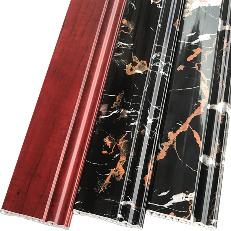 Flame resistant Wooden trim mold baseboard skirting board pvc wall skirting