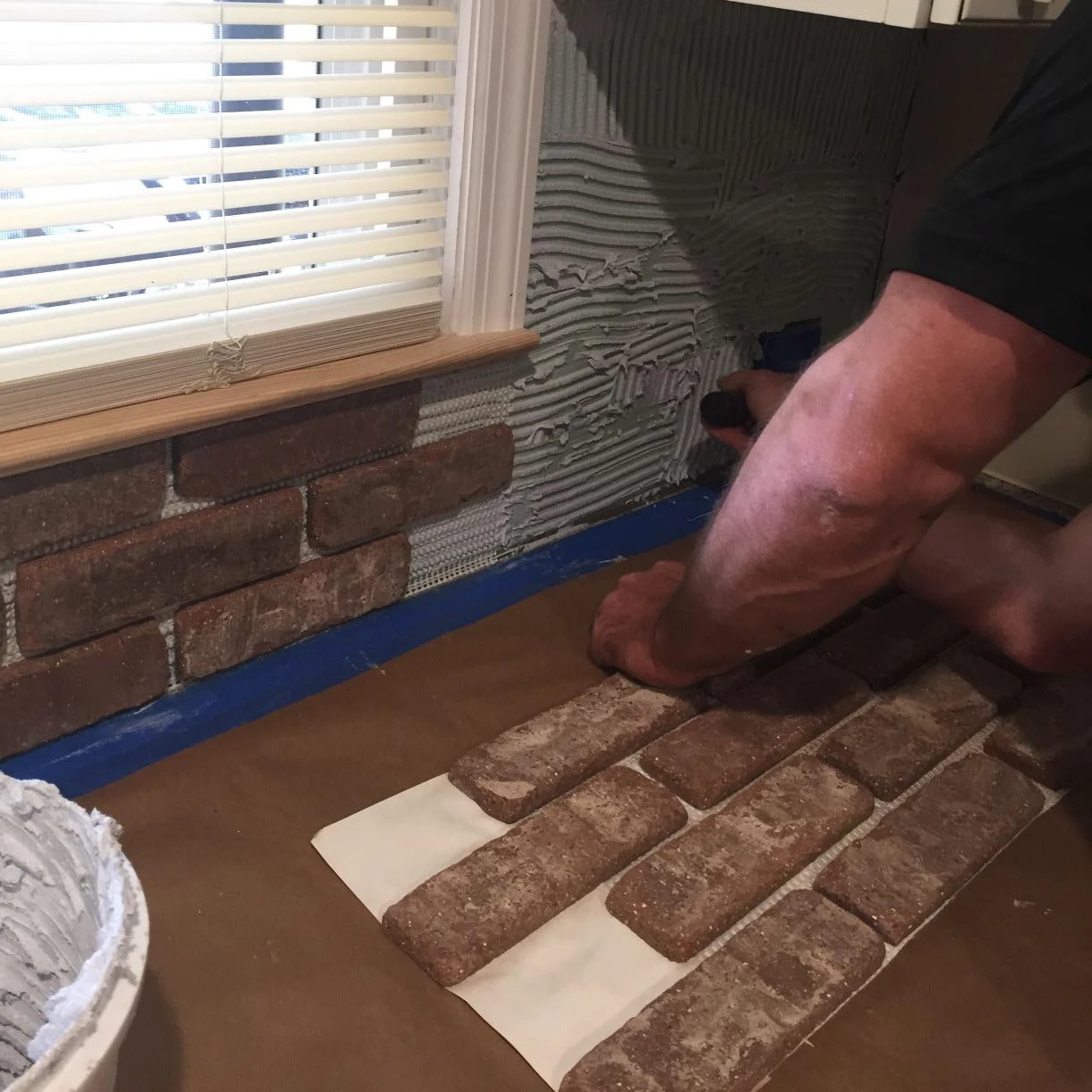 Полоска цементный кирпич сетка задняя Мозаика Белый Ретро Кирпич