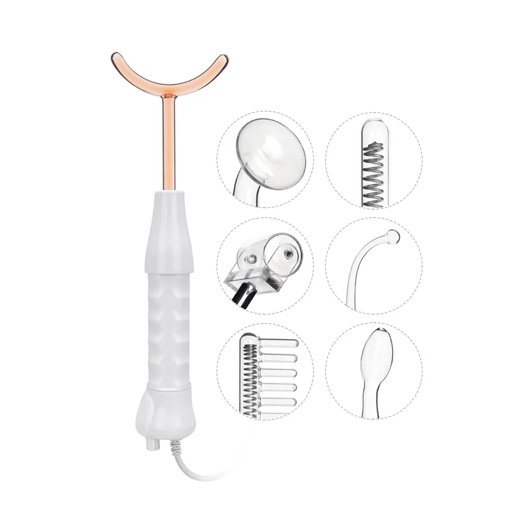 hot 7 tubes facial massage wand electrotherapy equipment microcurrent facial wand